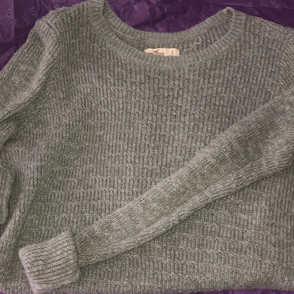 cable knit sweater with lace detail